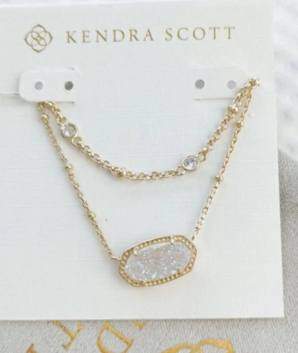Kendra Scott Elisa Dual Layer Dainty Gold Necklace